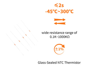 Glass Axial NTC Thermistor | DO-35 High Temp Diode Style Sensor - 0