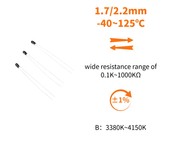 Radial Leaded NTC Thermistor | Epoxy Coated Bead for PCB Mounting