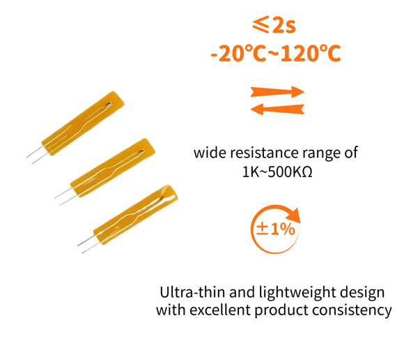Thin Film NTC Thermistor | Ultra-Thin Kapton Polyimide Sensor (MF55 Type)