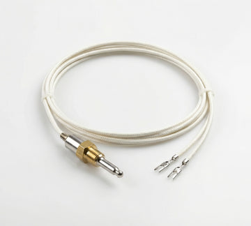 High-Temp Oven/Grill NTC Sensor | Threaded Probe with Fiberglass Braided Wire